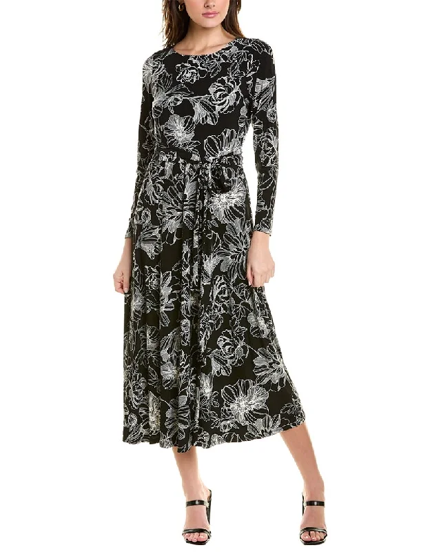 Anne Klein Floral Midi Dress Stylish Vintage Midi Dress