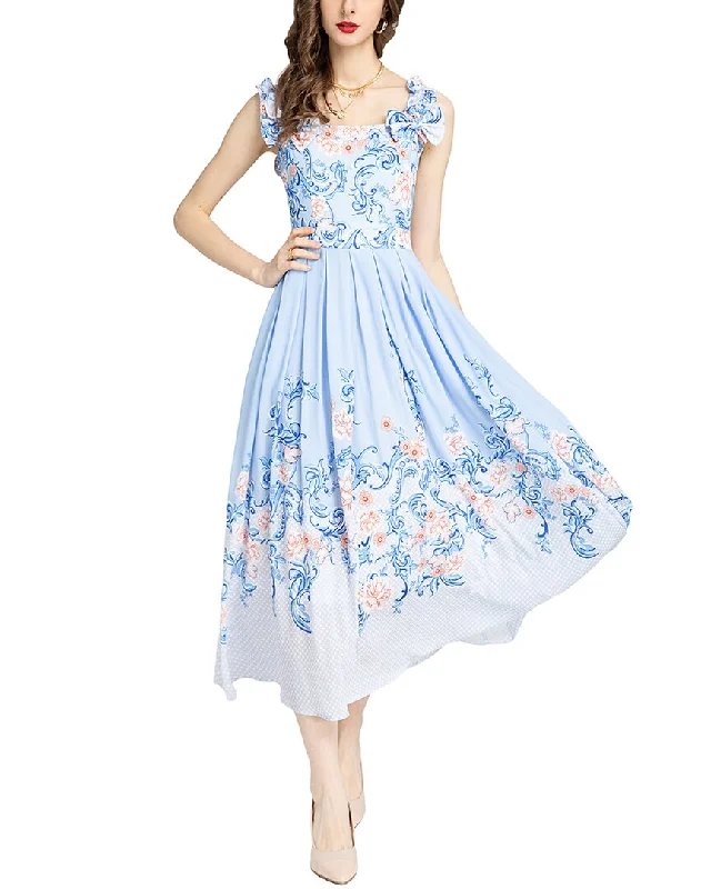 BURRYCO Midi Dress Trendy Boho Midi Dress