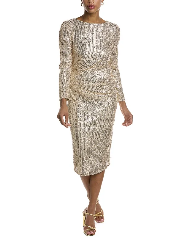 Nanette Lepore Sequined Midi Dress Cozy Midi Dress with Pockets