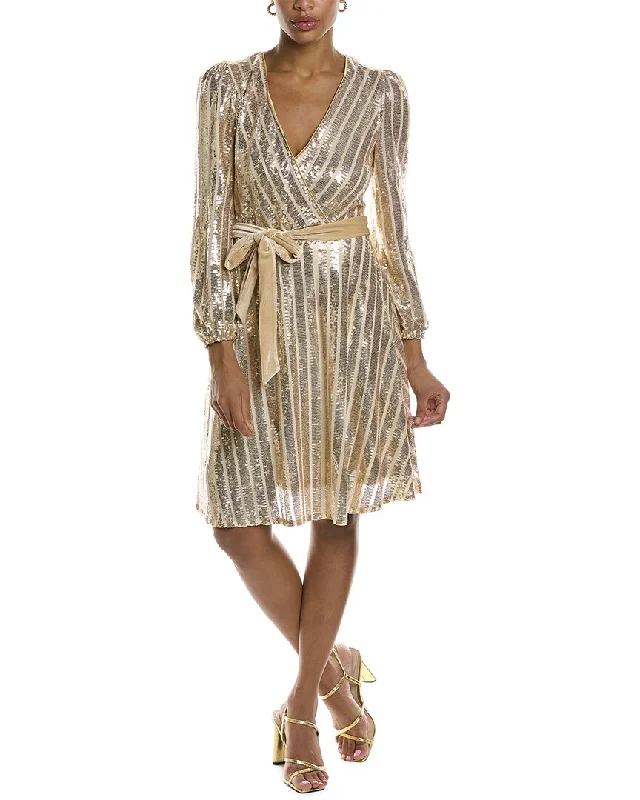 Nanette Lepore Sequined Midi Dress Trendy Off-Shoulder Ruffle Midi Dress