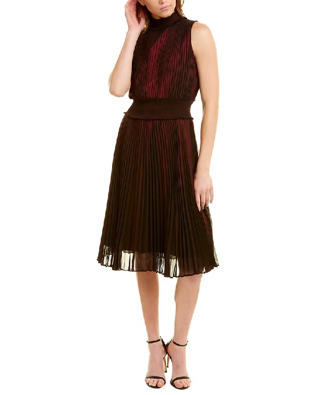 Nanette Nanette Lepore Accordion Pleated Midi Dress Fashionable Chiffon Midi Dress