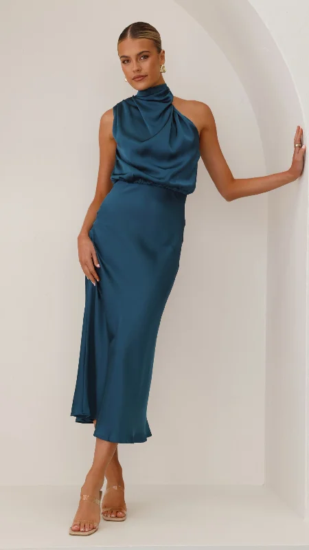 Esther Maxi Dress - Teal Classic Tulle Maxi Dress