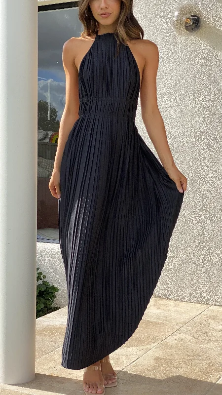 Frances Maxi Dress - Black Chic Off-Shoulder Maxi Dress