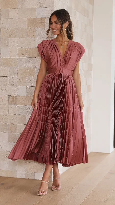 Gina Maxi Dress - Chocolate Stylish Long Sleeve Maxi Dress