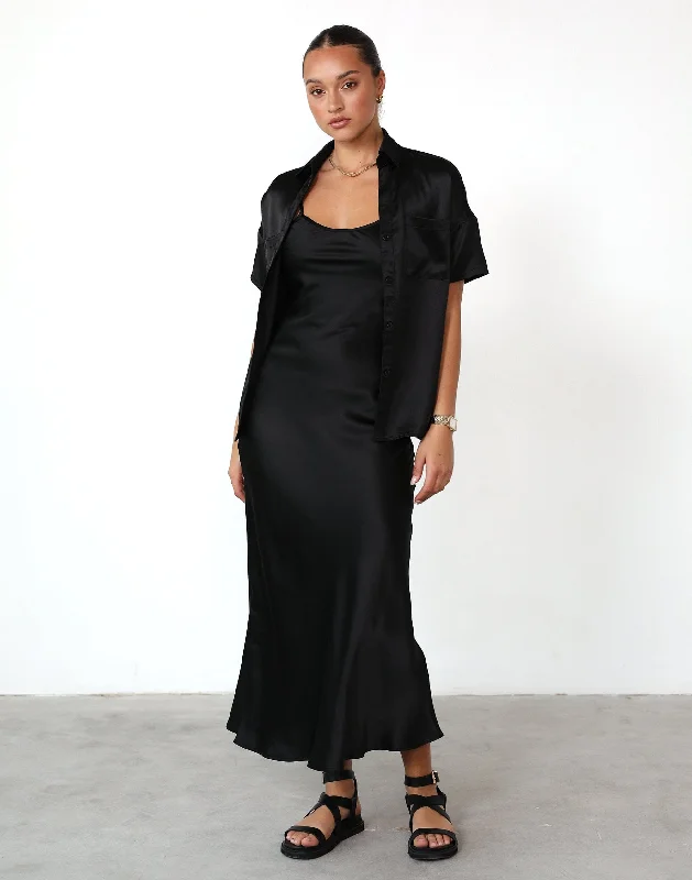 Martha Maxi Dress (Black) Comfortable Bohemian Maxi Dress