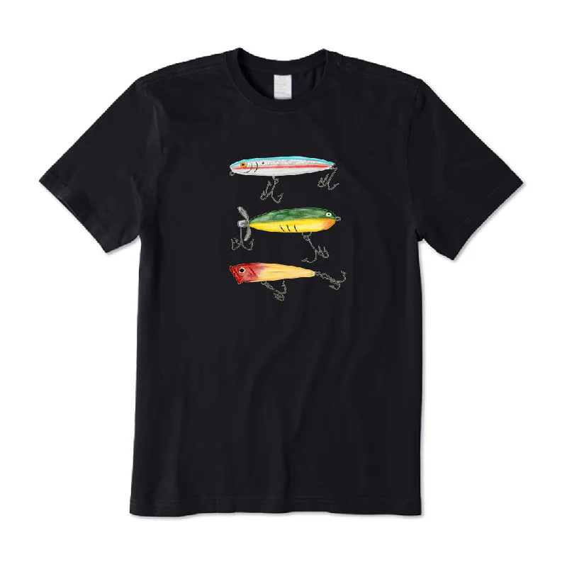 Fishing Lures T-Shirt Iron Safe Non-Iron Wrinkle Free