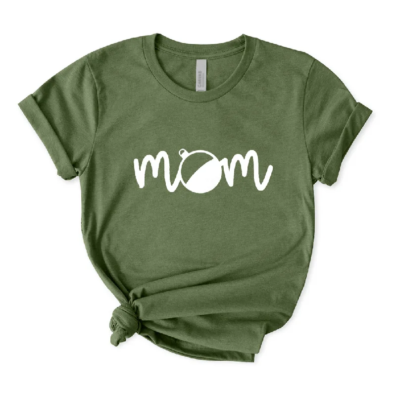 Fishing Mom T-Shirt for Women Notch Collar Peter Pan Collar Cowl Neck