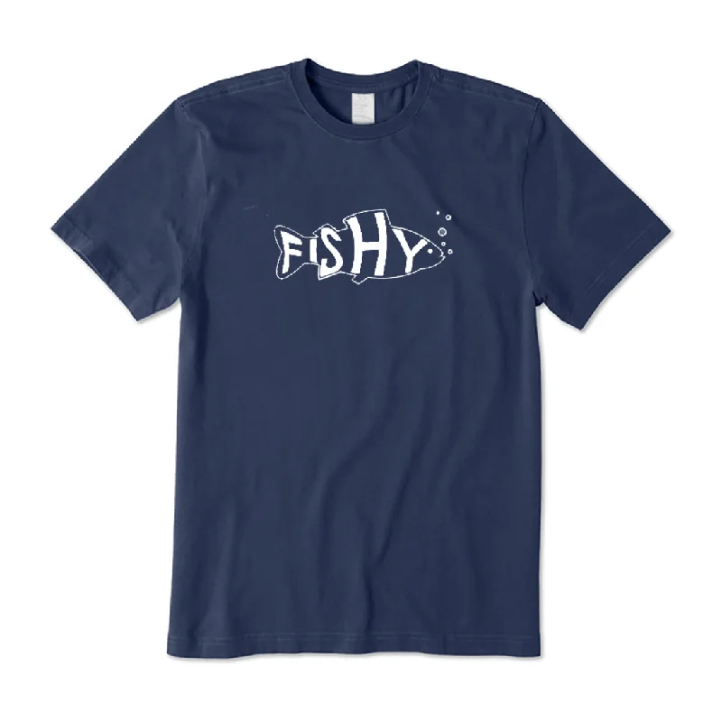 Fishy Fish T-Shirt Solid Print Embellished