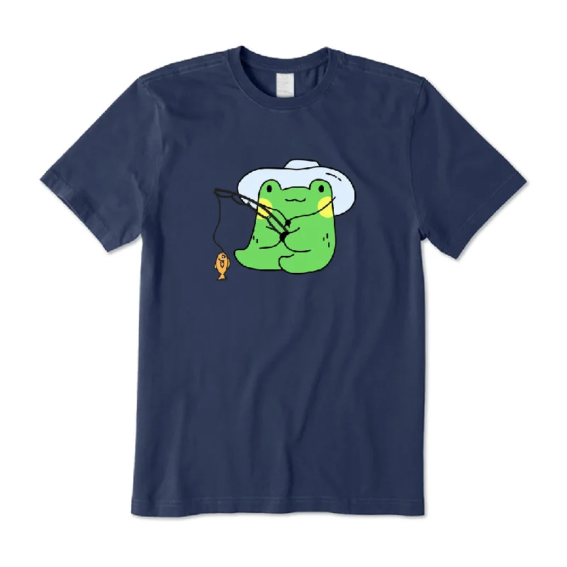 Frog Fishing T-Shirt Chenille Brocade Lace