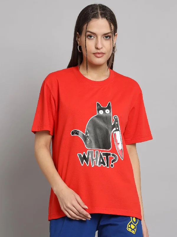 CAT Oversized T-shirt Plaid T-Shirt Polka Dot Checkered