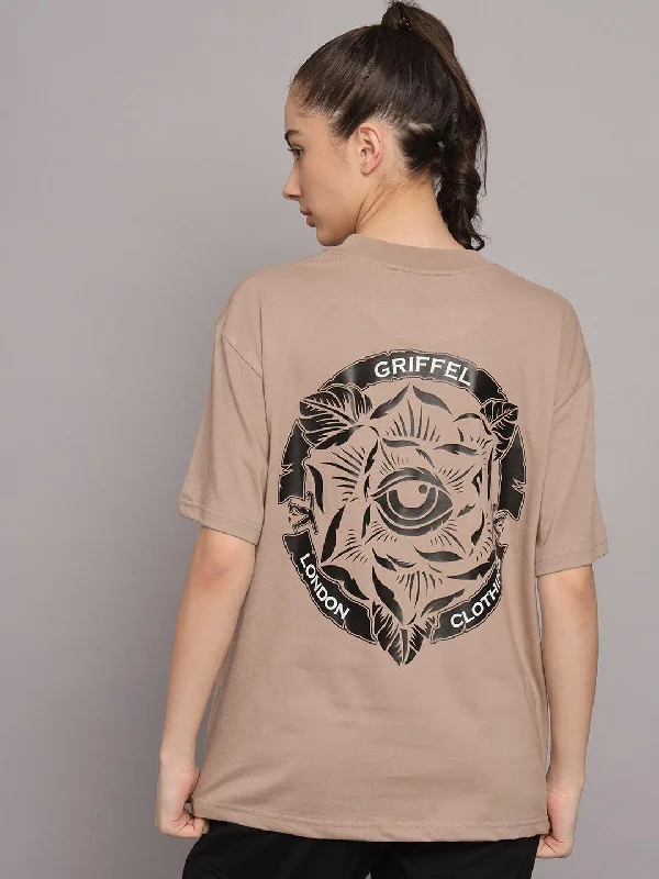 EYE Drop Shoulder Oversized T-shirt Sequined Glittery Shiny