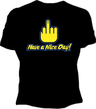 Have A Nice Day Girls T-Shirt Mesh Blend Leather Blend Suede Blend