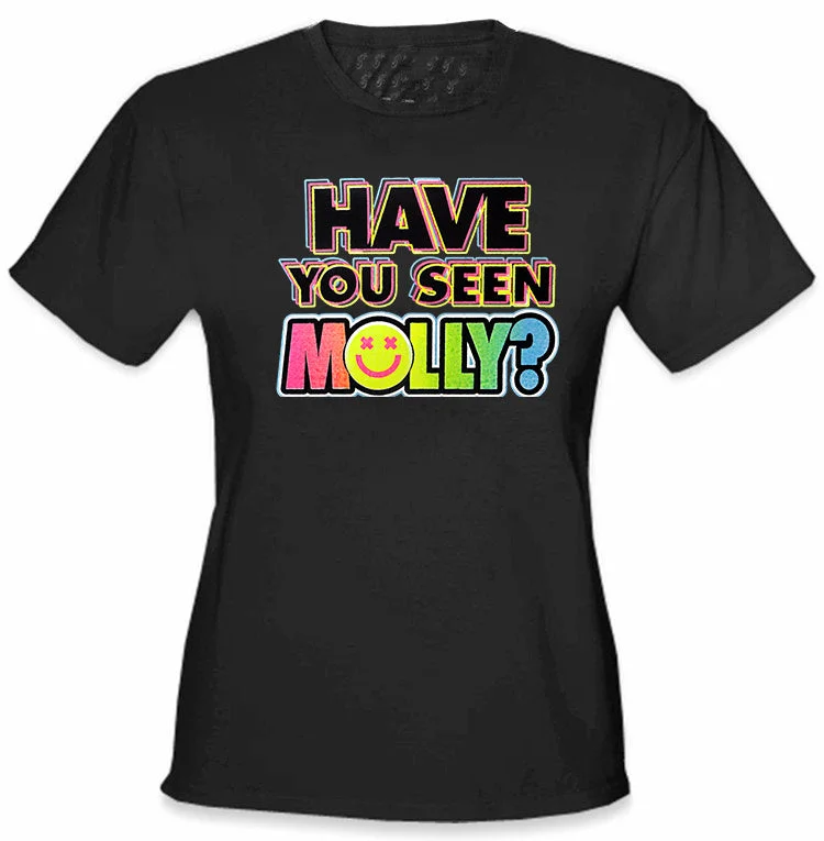 Have You Seen Molly? Girl's T-Shirt Basic T-Shirt Crew Neck Short Sleeve