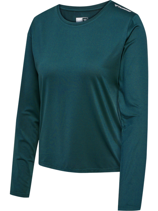 Hummel Women's Mt Aura Mesh Long Sleeve T-Shirt Knit Fabric Woven Fabric Fleece Fabric