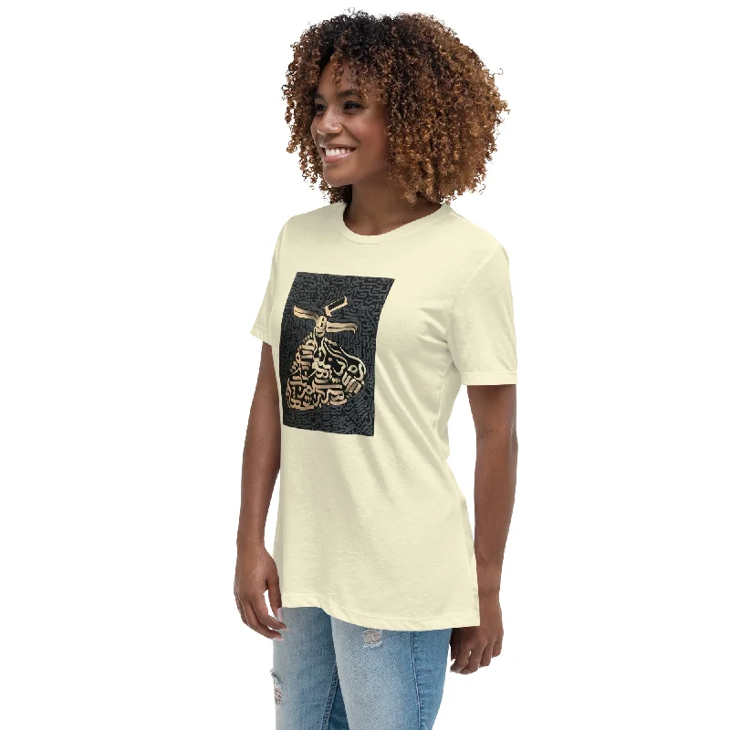 KONYA and LOVE DANCE Women's Relaxed T-Shirt Graphic Embroidered Appliqued