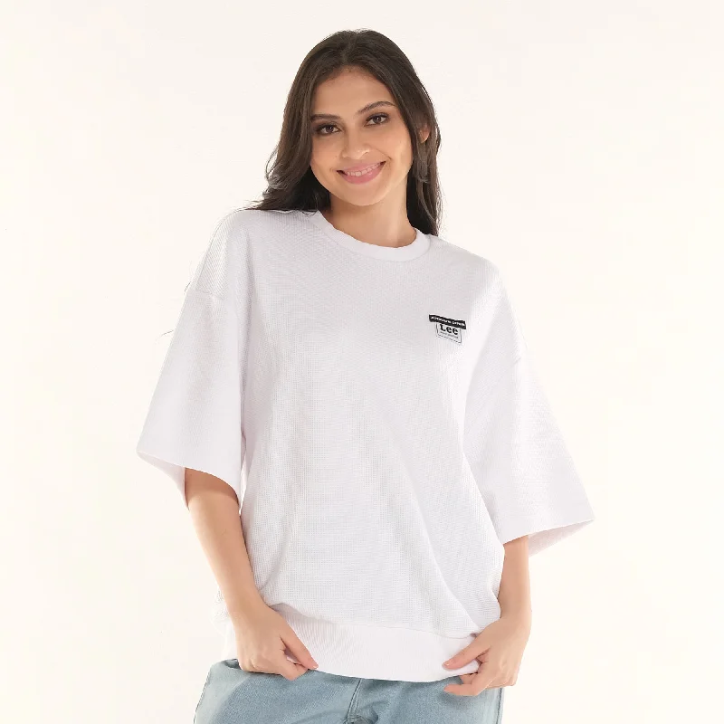 FITS 'EM ALL OVERSIZED TEE (GENDERLESS) Satin Fabric Silk Fabric Chiffon Fabric