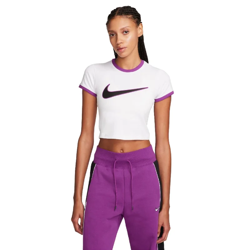 Sportswear Cropped T-Shirt Collared Crew Neck Turtle Neck