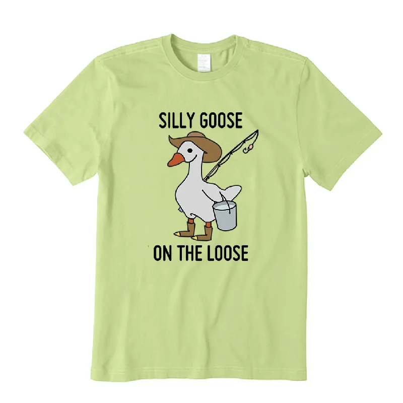 Silly Goose On The Loose T-Shirt Cashmere Blend Cotton Blend Poly Blend