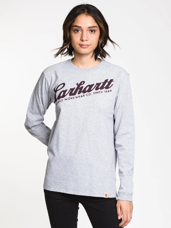 CARHARTT SCRIPT GRAPHIC LONG SLEEVE TEE - CLEARANCE Chenille Brocade Lace