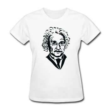 "Albert Einstein" - Women's T-Shirt Collared Crew Neck Turtle Neck