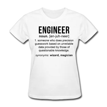 "Engineer" (black) - Women's T-Shirt Front Pockets Side Pockets Patch Pockets