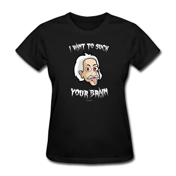 "Einstein The Vampire" - Women's T-Shirt Silk Blend Satin Velvet