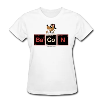 "Bacon Periodic Table" - Women's T-Shirt Cotton Fabric Linen Fabric Terry Fabric