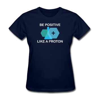 "Be Positive" (white) - Women's T-Shirt Silk Blend Satin Velvet