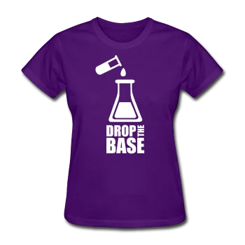 "Drop the Base" - Women's T-Shirt Striped Floral Plaid