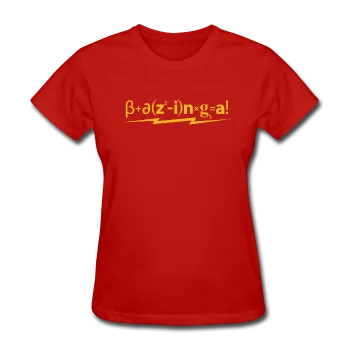 "Bazinga!" - Women's T-Shirt V-Neck T-Shirt Long Sleeve Cotton