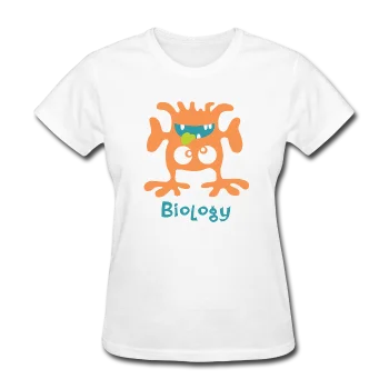 "Biology Monster" - Women's T-Shirt Satin Fabric Silk Fabric Chiffon Fabric