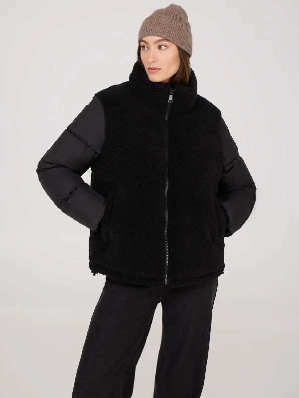 Short Shearling Puffer Jacket Fitted Jacket Loose Jacket Oversized Jacket