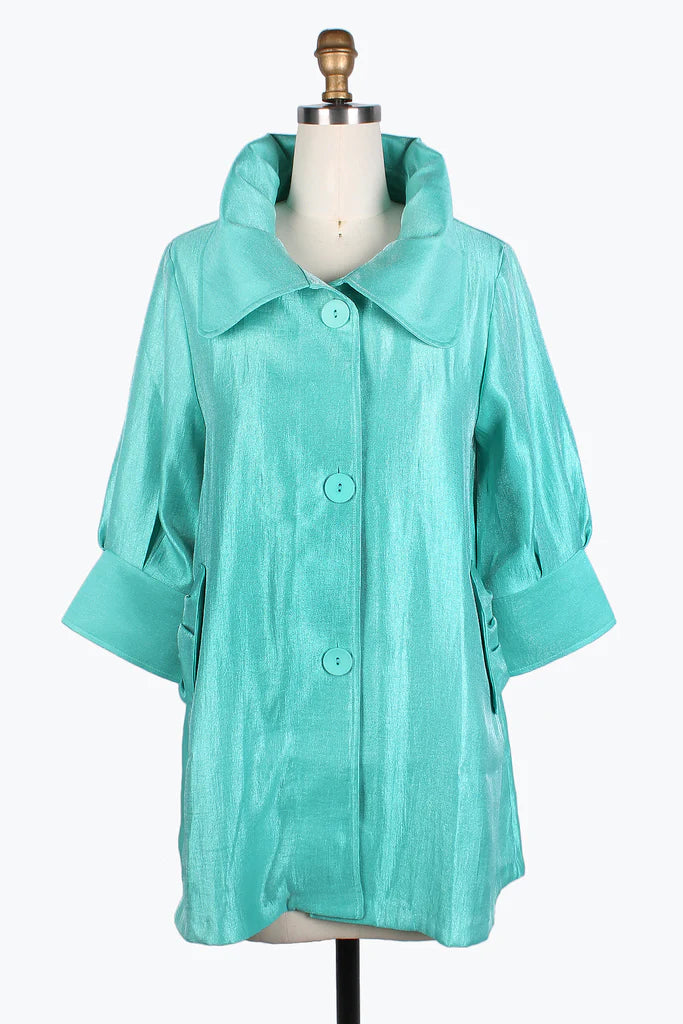 DAMEE Long Swing jacket style 200-Mint Elasticated Jacket Padded Jacket Insulated Jacket