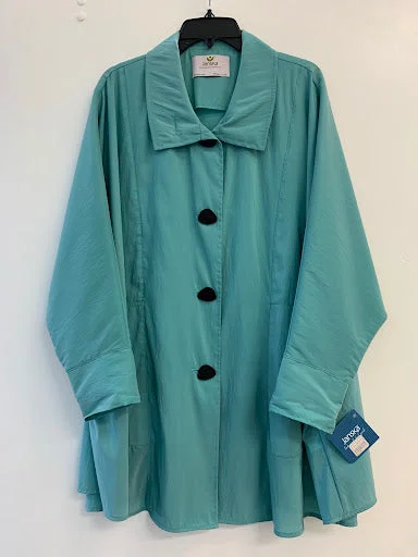 Janska Turquoise Penny Jacket | OS Turquoise Zippered Jacket Buttoned Jacket Snapped Jacket