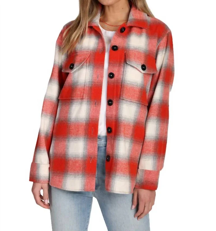 Logan Plaid Jacket In Red Corduroy Jacket Velvet Jacket Brocade Jacket