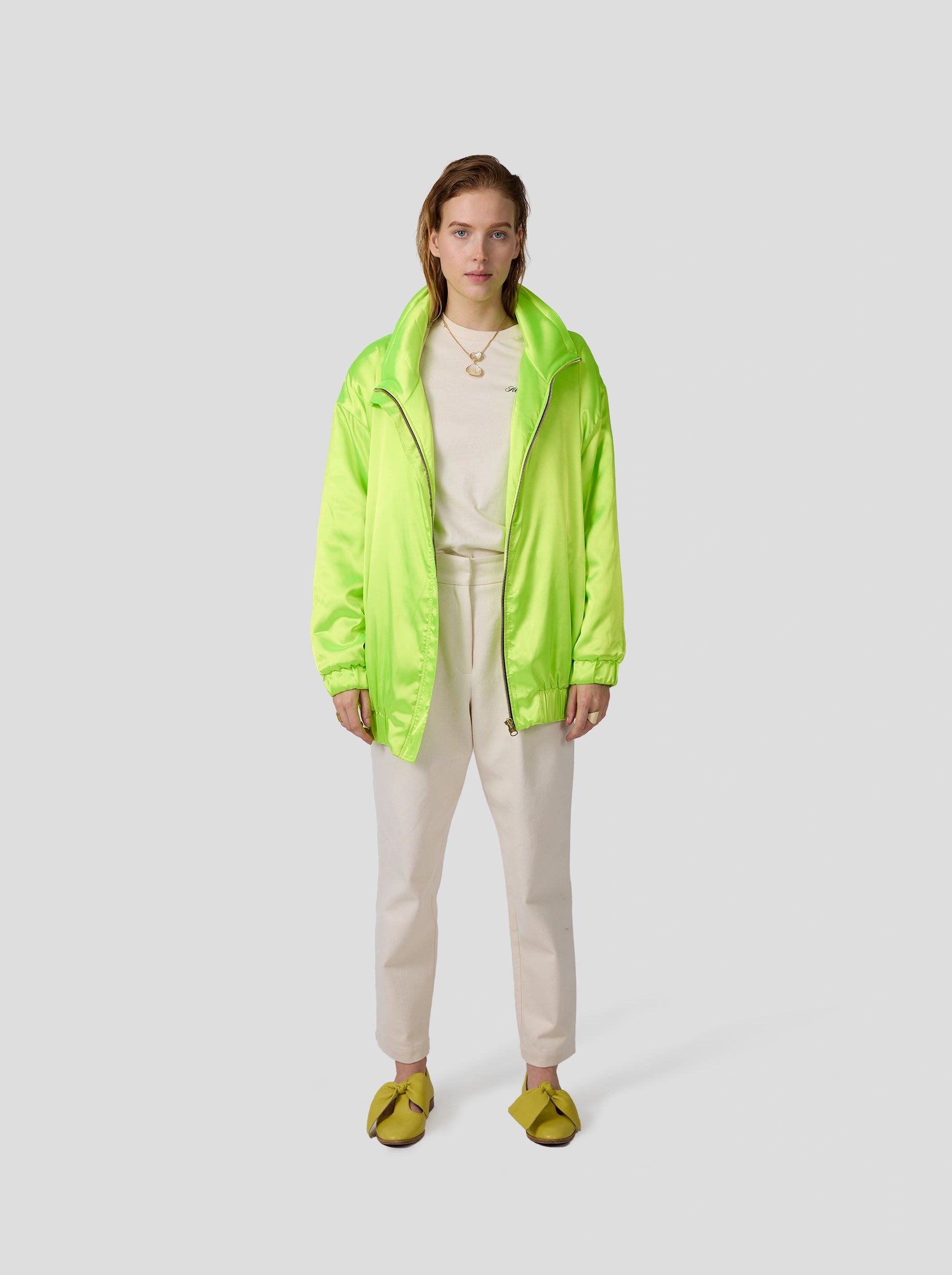 Norma puffy jacket in Sour fabric Anorak Shell Jacket Lightweight Jacket