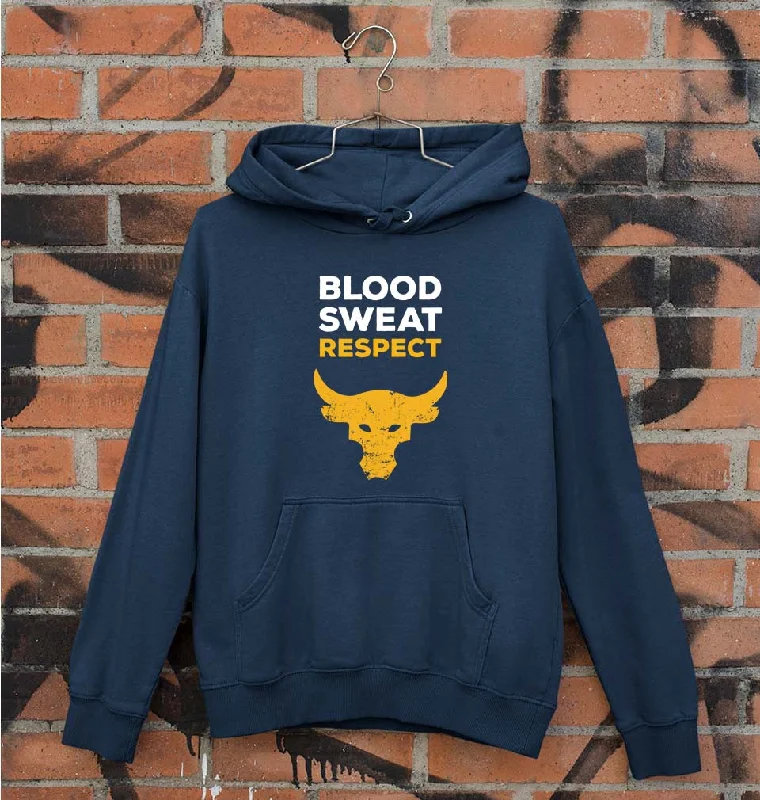 Blood Sweat Respect Gym Unisex Hoodie for Men/Women Hoodie with Strings Custom Fit Adjustable