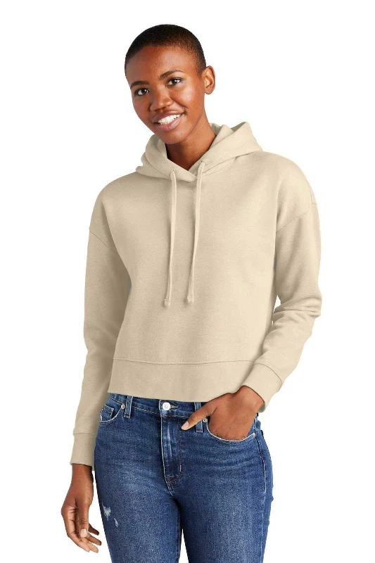 District DT6101 Women's Vit Fleece Hoodie - Gardenia Hoodie with Hem Contrast Bold Stylish