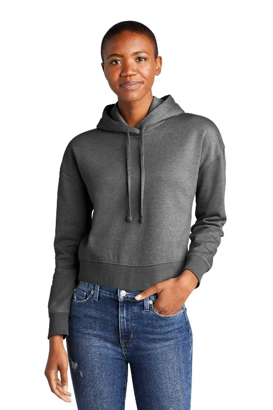 District DT6101 Women's Vit Fleece Hoodie - Heathered Charcoal Hoodie Sweatshirt Pullover