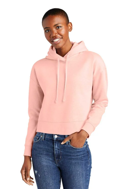 District DT6101 Women's Vit Fleece Hoodie - Rosewater Pink Hoodie Crop Top Short Trendy