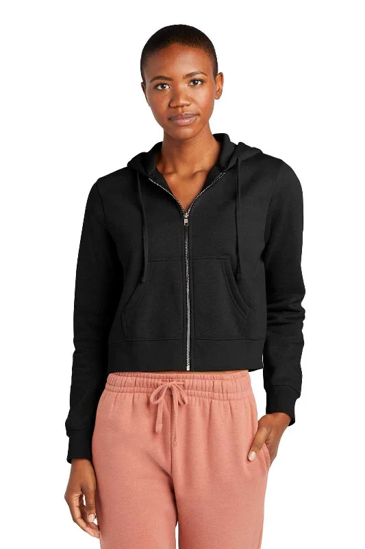 District DT6103 Women's Vit Fleece Full-Zip Hoodie - Black Hoodie with Zipper Versatile Modern