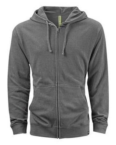 Econscious EC5980 Unisex Hemp Hero Full-Zip Hooded Sweatshirt - Stonework Gray Graphic Hoodie Design Print