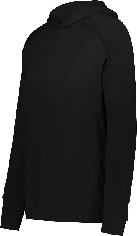 Holloway 222798 Ladies Ventura Soft Knit Hoodie - Black Hoodie with Pocket Utility Practical