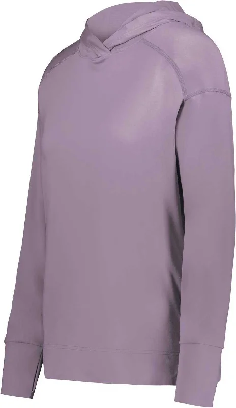 Holloway 222798 Ladies Ventura Soft Knit Hoodie - Lavender Hoodie with Ribbed Cuffs Snug Fit Comfort