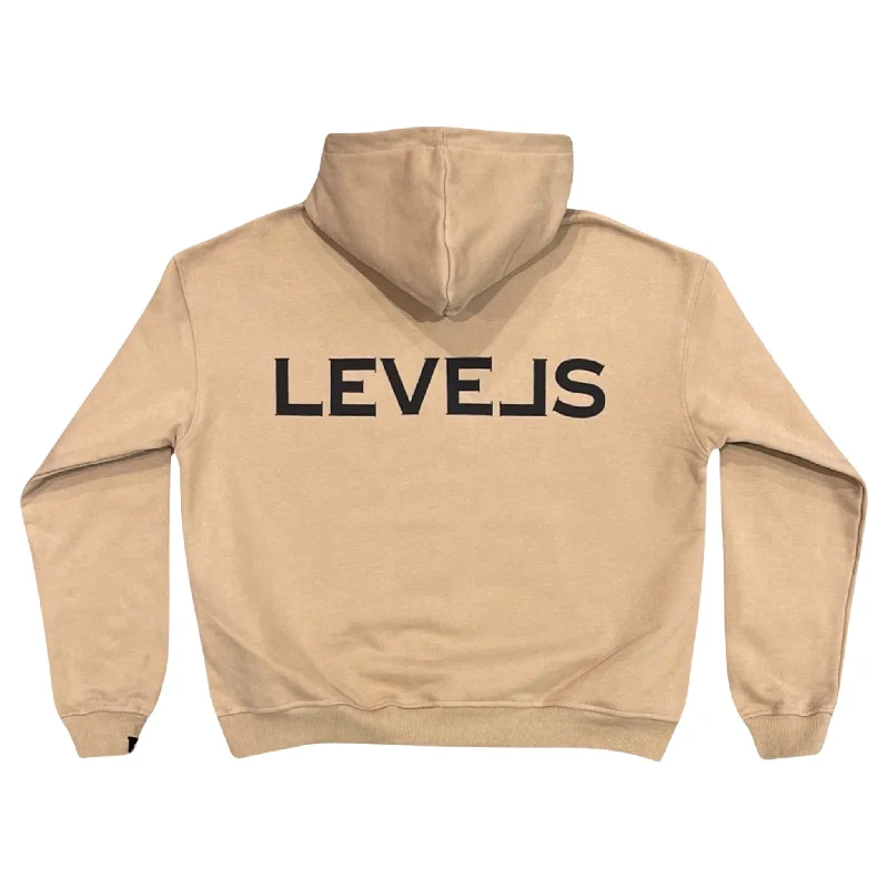 LUXE LEVELS OVERSIZED HOODIE | NUDE Hoodie with Puffed Sleeves Voluminous Trendy