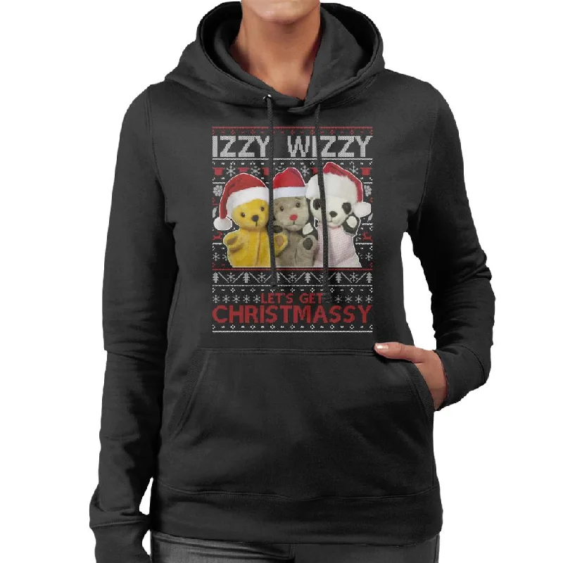 Sooty Christmas Izzy Wizzy Women's Hooded Sweatshirt Hoodie with Elastic Waist Stretchable Comfortable