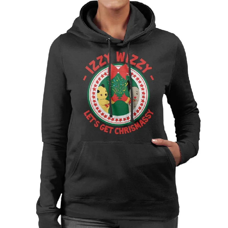 Sooty Christmas Lets Get Chrismassy Women's Hooded Sweatshirt Hoodie with Pastel Soft Subtle