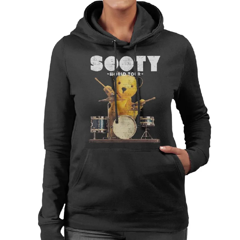 Sooty World Tour Drums Women's Hooded Sweatshirt Hoodie with Stripes Bold Sporty