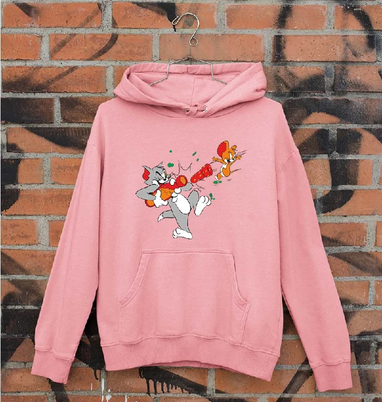 Tom and Jerry Unisex Hoodie for Men/Women Hoodie with Hem Fringe Bohemian Relaxed