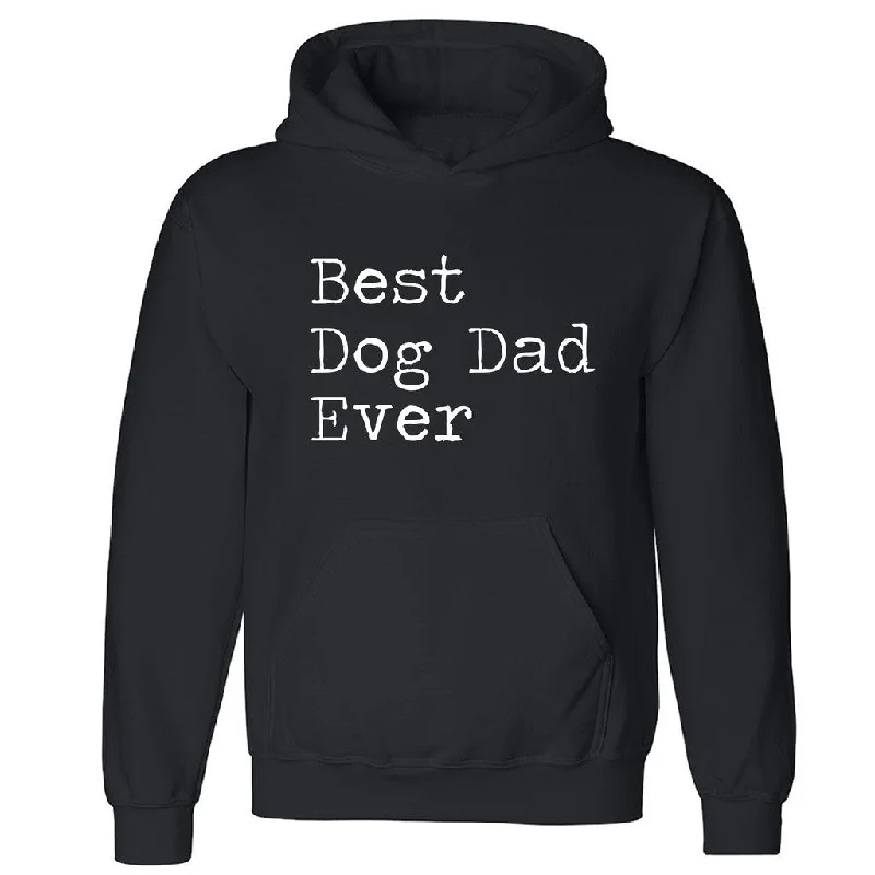 Zexpa Apparelâ„¢ Best Dog Dad Ever Unisex Hoodie Rescue Dog Father's Day Gift Hooded Sweatshirt Hoodie with Frayed Bohemian Relaxed